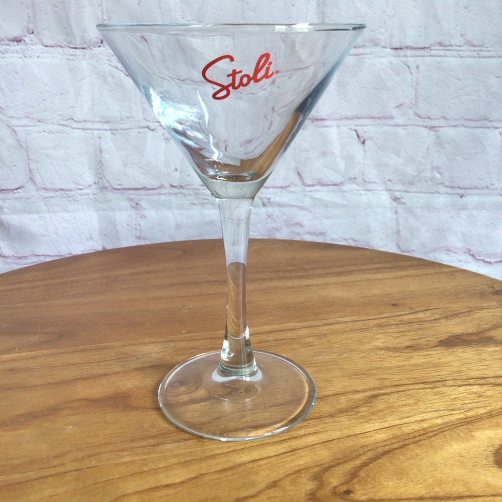 Clear Glass Stoli Martini Glasses - Set of 4 - Picture 5 of 7